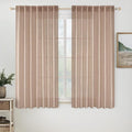 MIULEE Natural Beige Linen Curtains 52x45 Inch Long by MIULEE