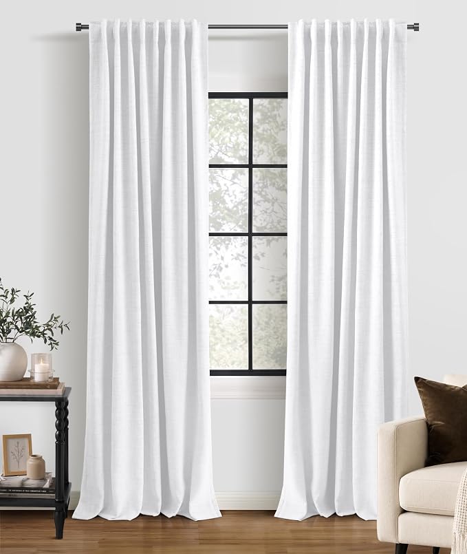 INOVADAY 100% Blackout Linen Curtains by INOVADAY