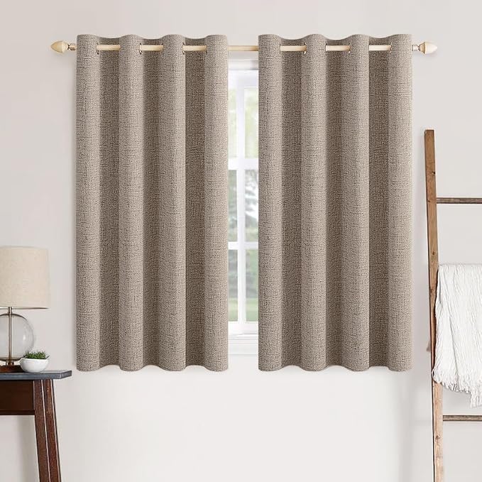 MIULEE 100% Blackout Linen Curtains by MIULEE