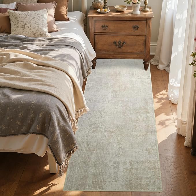 2x6 Ft Washable Runner Rug, Non-Slip Low Pile Hallway Kitchen Area Rug - Image 3