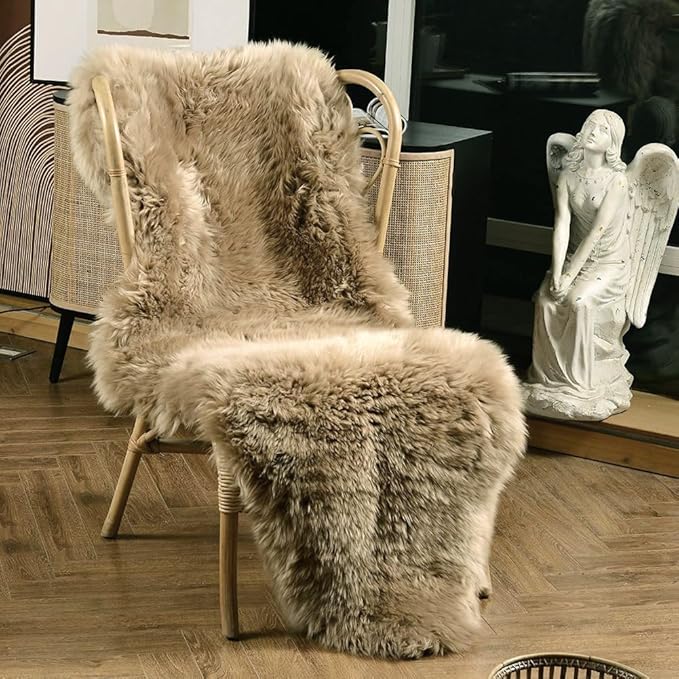 LLB Genuine Sheepskin Area Rug Wool Rug Fur Carpet Fluffy Shaggy Fur Rug - Image 4