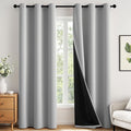 MIULEE Light Grey 40x72 Inch 100% Blackout Curtains by MIULEE