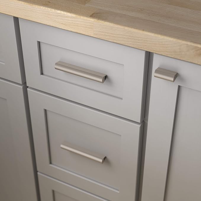 Franklin Brass Adjusta-Pull (5-Pack) Adjustable Drawer Pulls | Fits 1 to 4 Inch Hole Centers | Satin Nickel Cabinet Handles| Modern Arch P43970K-SNM-CP