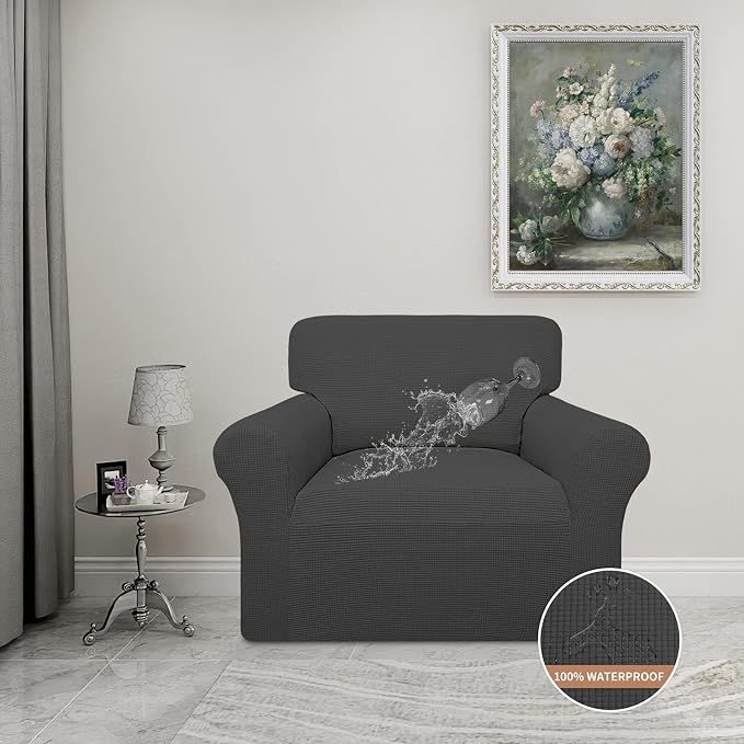 Easy-Going 100% Waterproof Chair Couch Cover, Stretch Jacquard Sofa Cover | - Image 2