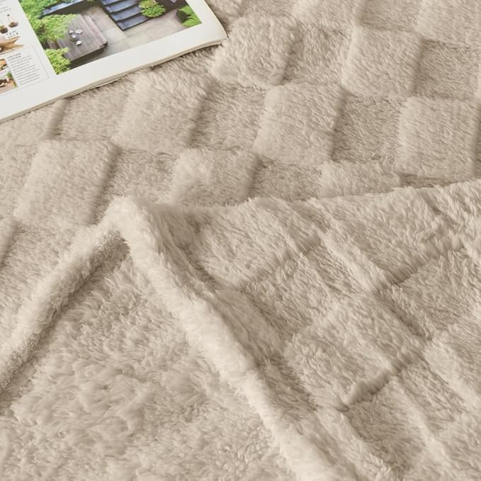 Fuzzy Couch Cover for Sectional Sofa, Non-Slip Caramel Sofa Cover for Dogs - Image 5