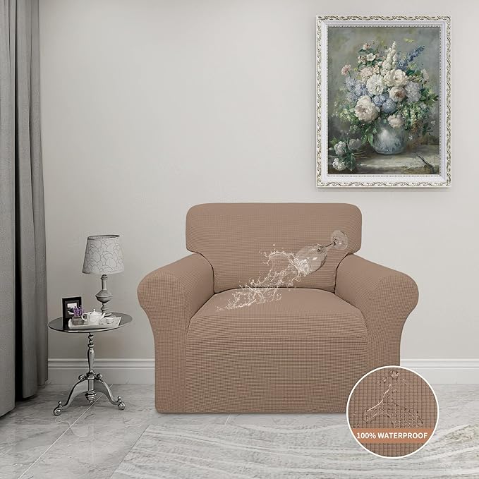 Easy-Going 100% Waterproof Chair Couch Cover, Stretch Jacquard Sofa Cover | - Image 2