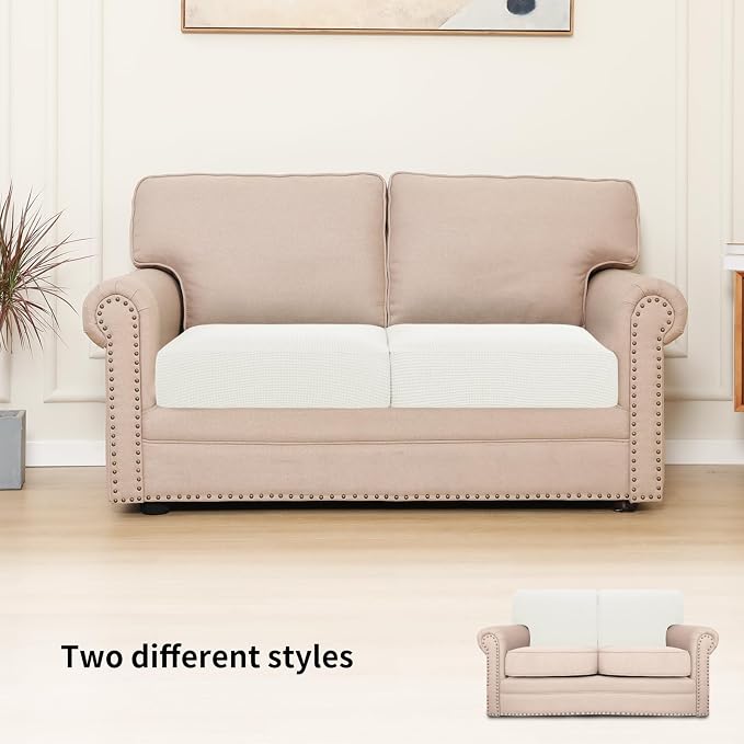 Easy-Going Stretch 2 Pieces Couch Cushion Cover - Image 2