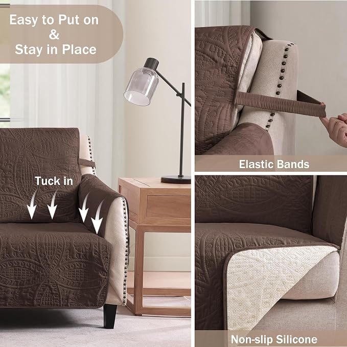 Soft Couch Cover 2 Cushion Sofa, Water-Repellent Sofa Slipcovers - Image 5