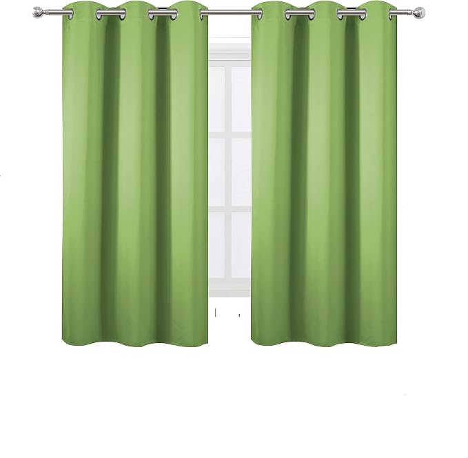 Light Green Thermal Blackout Curtains/38 x 63 Inch/Set of 2 Panels Room by Lemomo
