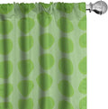 Ambesonne Lime Green Window Curtains Pack of 2, Simplistic Formless Geometric Shapes in Different Shades Theme, Lightweight Set with Rod Pocket, 4 Panels of - 28" x 63", Green