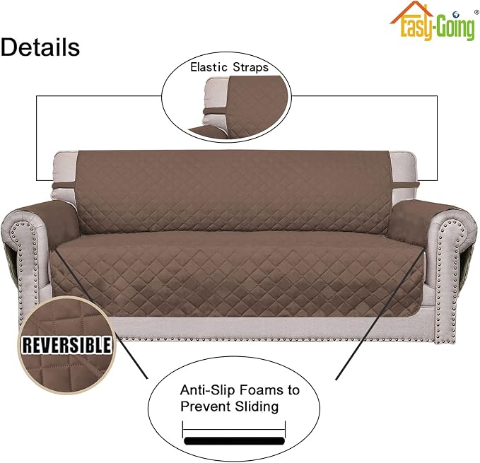 Easy-Going Reversible Couch Cover, Oversized Chair, Water Resistant Furniture - Image 3