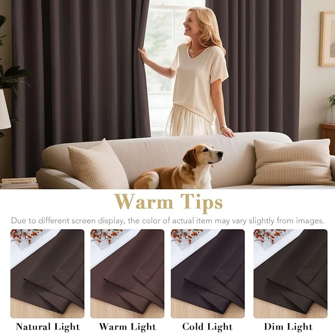 H.VERSAILTEX Brown Blackout Curtains - Image 6