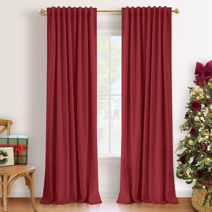 INOVADAY 100% Blackout Linen Curtains by INOVADAY