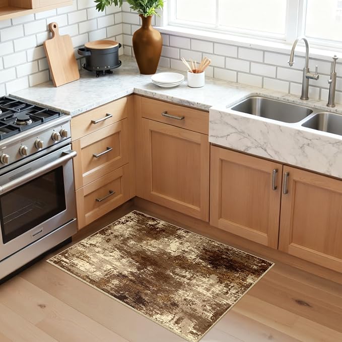 RELEANY Washable 2'x3' Abstract Area Rug - Image 2