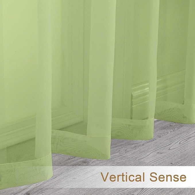 Chyhomenyc Sheer Valances for Windows, Light Filtering Small Window Curtains - Image 8