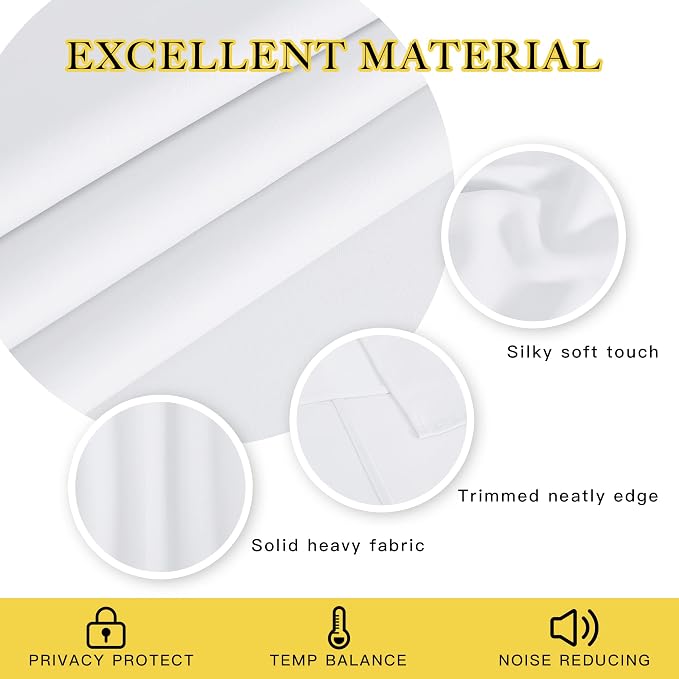 NICETOWN Blackout Drapery Curtain Panel 90 inches Long - Image 2