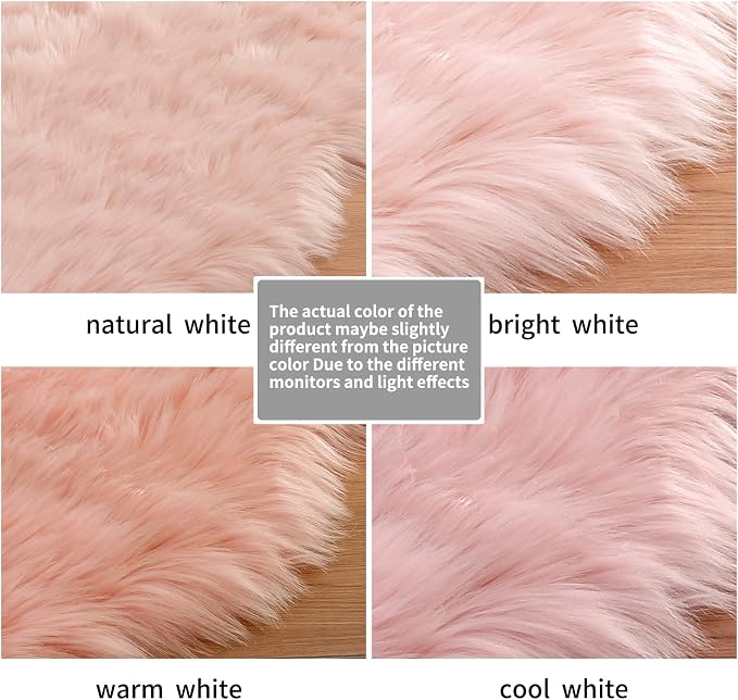 SERISSA 2x3 Fluffy Pink Faux Sheepskin Shaggy Rug - Image 6