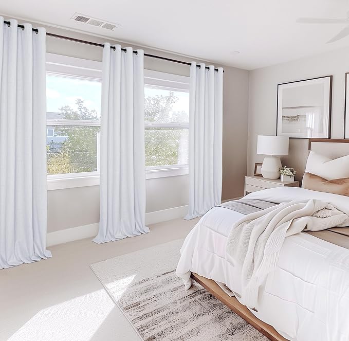 100% Blackout Linen Textured Short Small Curtains - Image 3