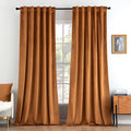 MIULEE Velvet Curtains 52x96 inches 2 Panels Gold Brown Blackout Curtains | by MIULEE