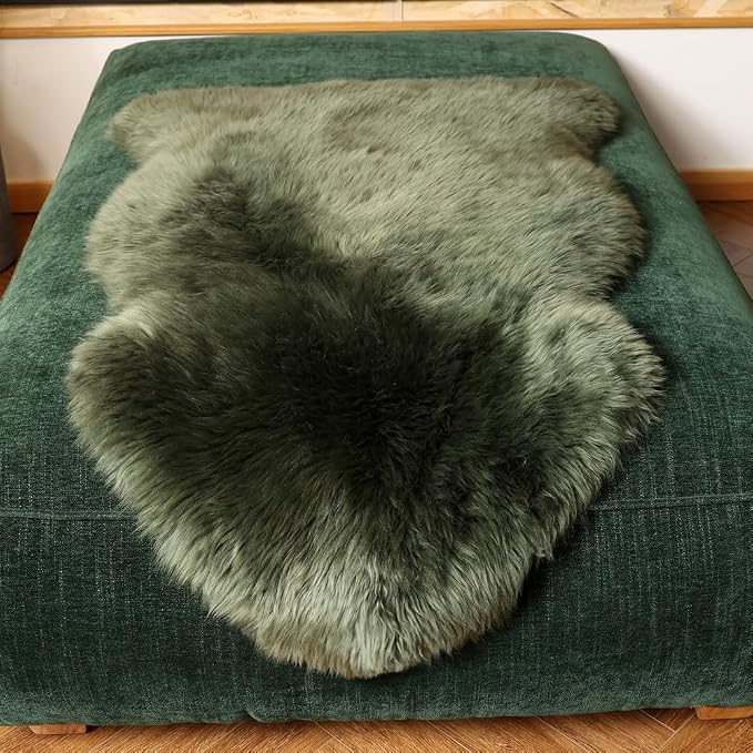 LLB Genuine Sheepskin Area Rug Wool Rug Fur Carpet Fluffy Shaggy Fur Rug - Image 3