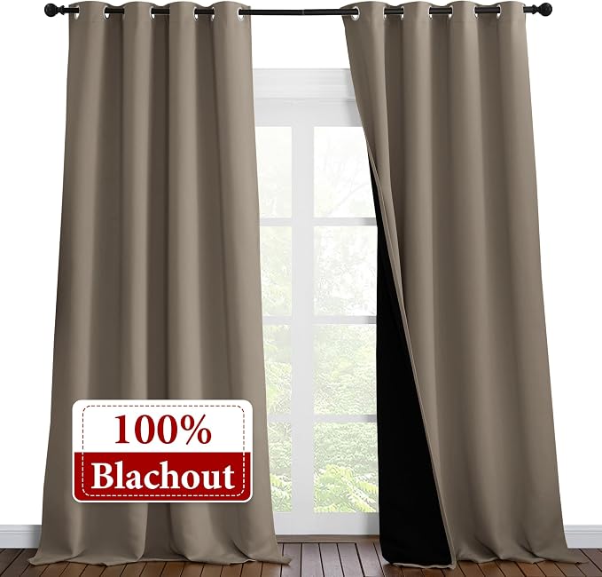 NICETOWN 100% Blackout Blinds, Laundry Room Decor Window Treatment Curtains - Image 2