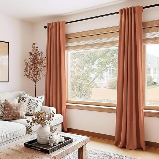 Faux Linen Total Blackout Curtains - Image 5