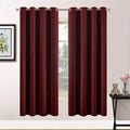 Yakamok Room Darkening Curtains 52x63 inch Length Burgundy Red-Living Room | 2 by Yakamok