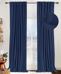 Linen Textured Total Blackout Curtains by 100BlackoutShield