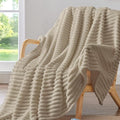 BEDELITE Striped Fleece Throw Blanket, Soft Cozy, Lightweight Warm, Machine by BEDELITE