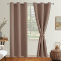 Blackout Curtains for Bedroom 38 x 84 Inch Long Cappuccino 2 Panels | Thermal by Hiasan