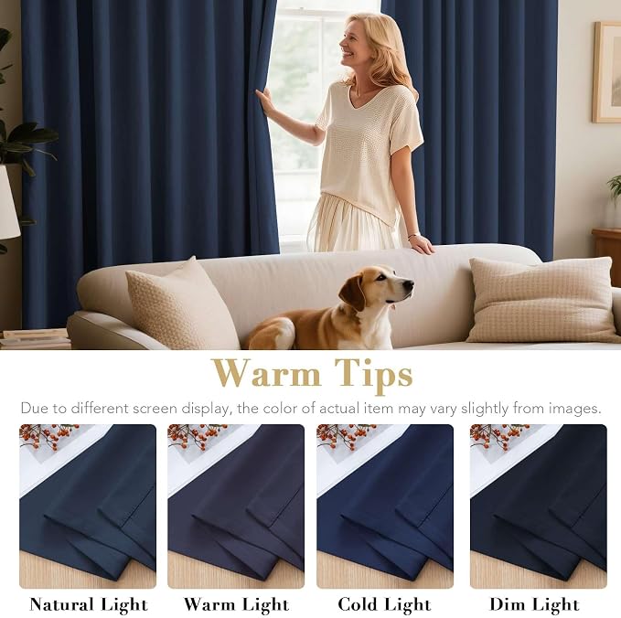 H.VERSAILTEX Blackout Curtains for Bedroom Thermal Insulated Room Darkening - Image 6