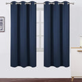 Navy Blue Thermal Blackout Curtains/42 x 72 Inch/Set of 2 Panels Room Darkening by Lemomo