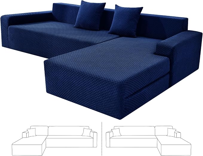 ZNSAYOTX Sectional Couch Covers, Stretch Jacquard Slipcovers by ZNSAYOTX