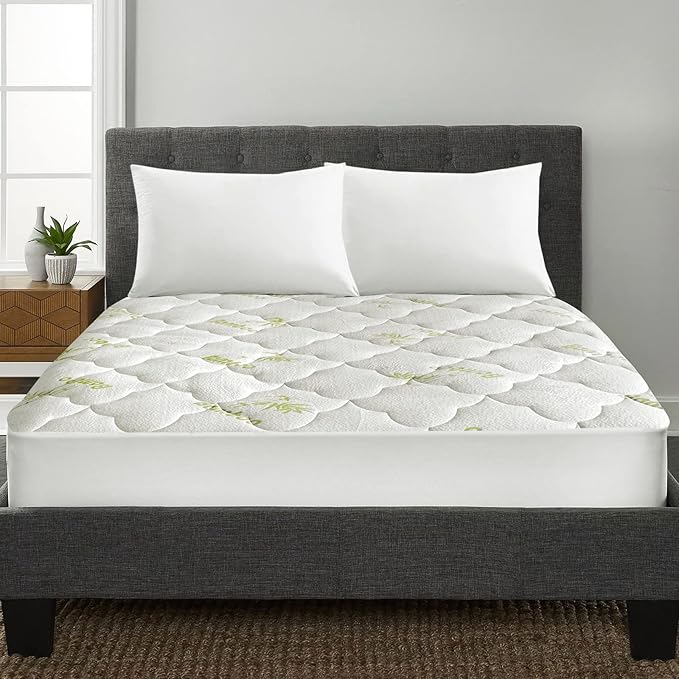 Twin Mattress Cover Air Mattress Topper, Viscose Made from Bamboo Mattress Pad for Kids, Soft Breathable and Noiseless Pillow Top Mattress Fits up to 16 inch