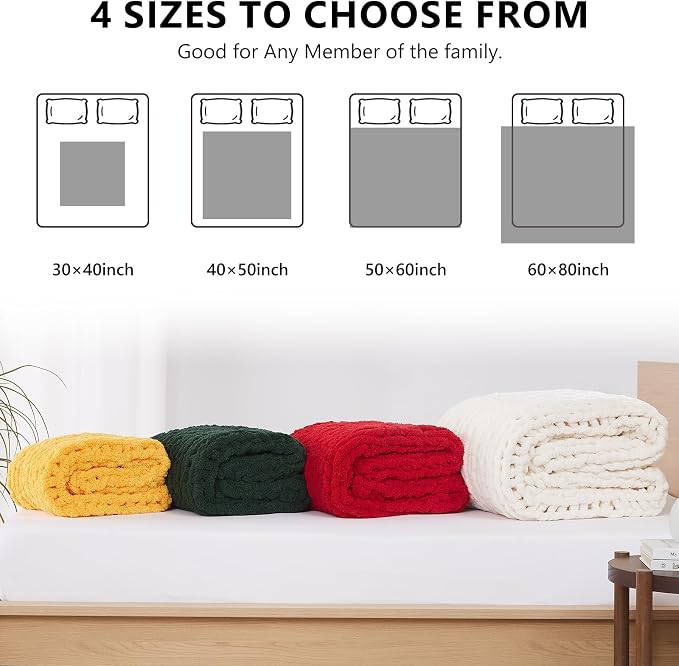L'AGRATY Chunky Knit Throw Blanket - Image 4