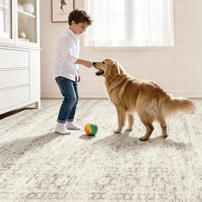Double Layers 8x10 Area Rugs for Living Room, Dining Room, Playroom | Ultra - Image 4