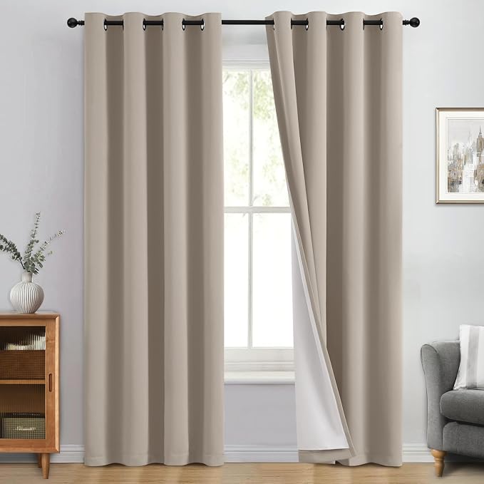 Yakamok Natural Blackout Curtains 84 Inches Long by Yakamok