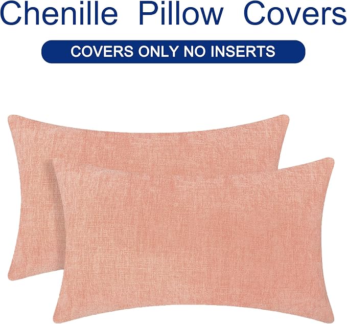 CaliTime Decorative Couch Throw Pillow Covers 26 X 16 Inches Dusty Pink | Pack - Image 6