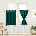 Blackout Curtains for Bedroom, Hunter Green, 52 x 30 Inch, 2 Panels | Thermal by Hiasan