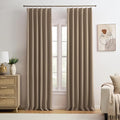 Pinch Pleated Blackout Curtains 92 Inch Long 2 Panels by KEQIAOSUOCAI