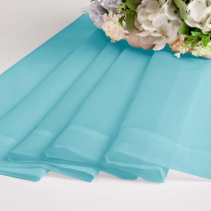 Aqua Sheer Curtains 84 Inches Long - Image 7