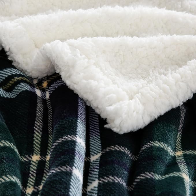 PU MEI Sherpa Fleece Throw Blanket 80" x 90" Reversible Plush Fluffy Large Big - Image 6
