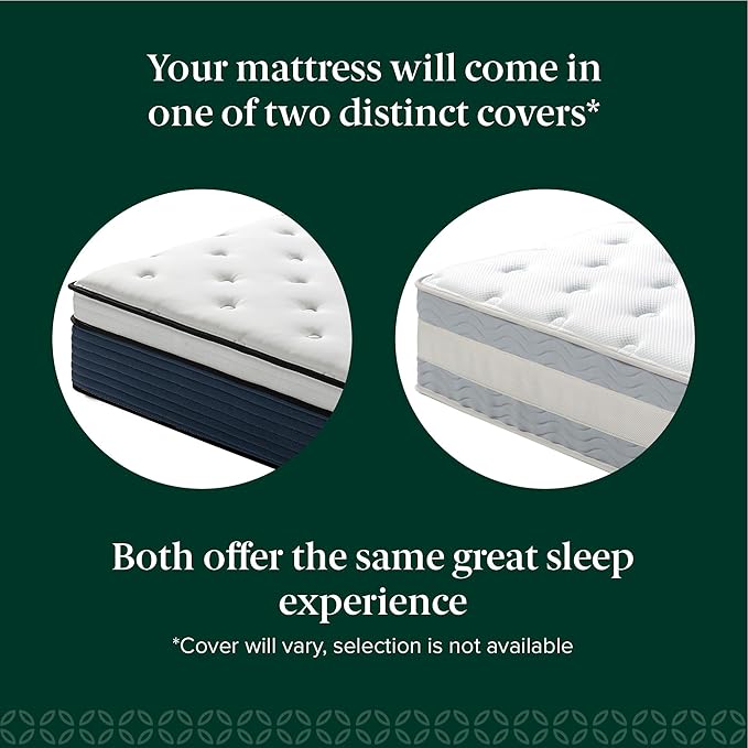 ZINUS 12 Inch Comfort Support Hybrid Mattress [New Version], Full, Fiberglass Free, Medium Plush, Motion Isolation, Certified Safe Foams & Fabric, Mattress in A Box