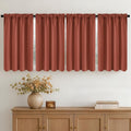 MIULEE Set of 4 Terracotta 45 Inch Short Blackout Kitchen Window Curtains | by MIULEE