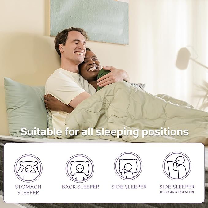 NapQueen Full Mattress, 12 Inch Victoria Hybrid Cooling Gel Infused Pocket Spring and Memory Foam Mattress, Full Size Mattress Bed in a Box, CertiPUR-US Certified, Fiberglass-Free Mattress