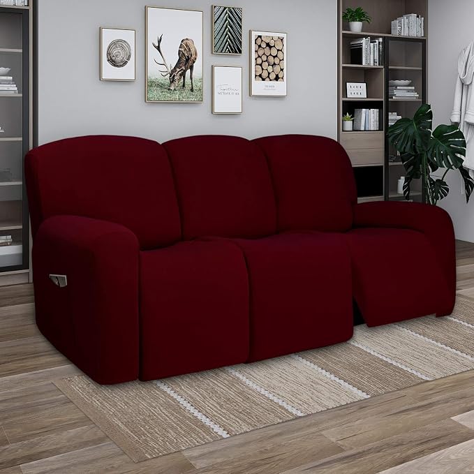 PureFit Super Stretch 3 Seats Recliner Sofa Couch Cover - Image 2