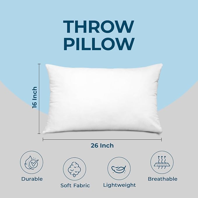 Utopia Bedding Throw Pillows, Decorative 16x26 Pillow Inserts - Image 4