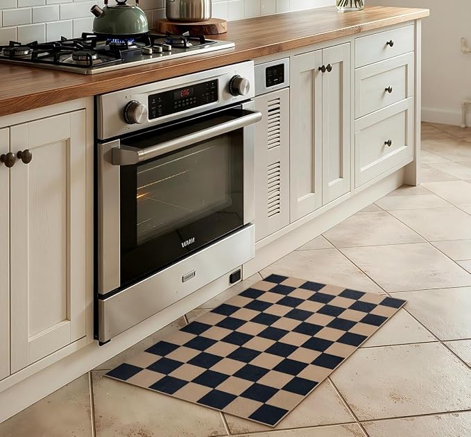 Lahome Checkered Easy Jute Front Door Mat, 2x3 Kitchen Outdoor Rug Washable | - Image 8