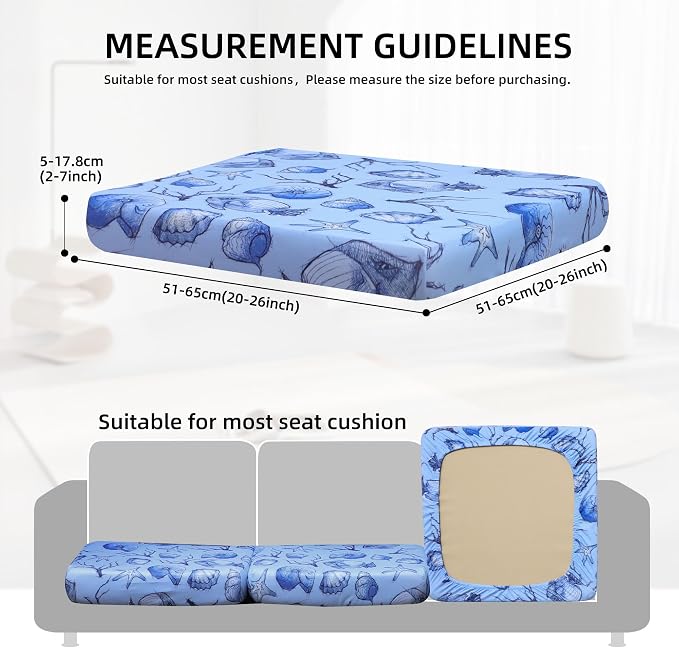 8PCS Patio Cushion Covers.Patio Furniture Couch SeatSlipcovers | Washable - Image 2