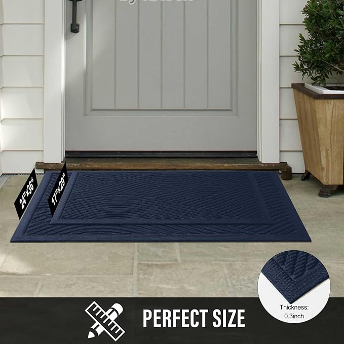 Sturdy Front Door Mat, Absorbent Muddy Dirt Resist Welcome Door Mats Outdoor - Image 6